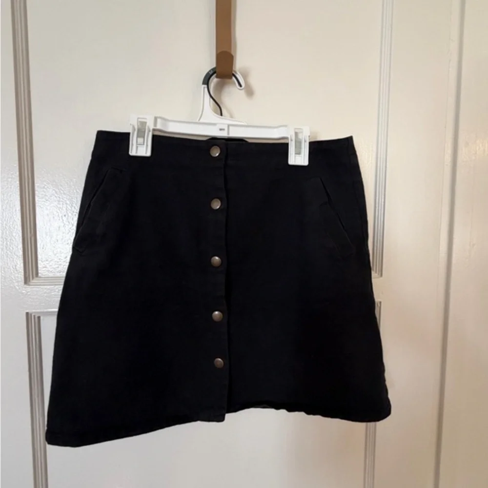 Miami Dark Denim Skirt with Buttons